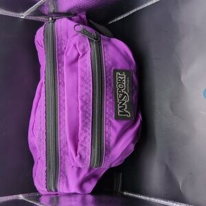 Vintage Jansport Fanny Pack Purple 3 Pocket 90's